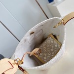 Louis Vuitton All In BB M2A377 Monogram Emblème jacquard canvas handbag with cowhide leather trim and padlock