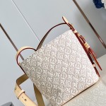 Louis Vuitton All In BB M2A377 Monogram Emblème jacquard canvas handbag with cowhide leather trim and padlock
