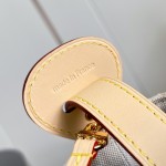 Louis Vuitton All In BB M2A377 Monogram Emblème jacquard canvas handbag with cowhide leather trim and padlock