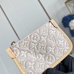 Louis Vuitton All In BB M2A377 Monogram Emblème jacquard canvas handbag with cowhide leather trim and padlock