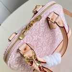 Louis Vuitton Alma BB M2A378 Monogram Emblème jacquard canvas handbag with VVN leather trim and padlock