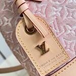 Louis Vuitton Alma BB M2A378 Monogram Emblème jacquard canvas handbag with VVN leather trim and padlock