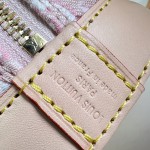 Louis Vuitton Alma BB M2A378 Monogram Emblème jacquard canvas handbag with VVN leather trim and padlock