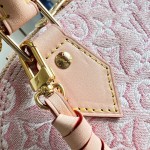 Louis Vuitton Alma BB M2A378 Monogram Emblème jacquard canvas handbag with VVN leather trim and padlock