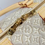 Louis Vuitton Keepall Bandoulière 45 M29670 Monogram Emblème linen cotton canvas travel bag