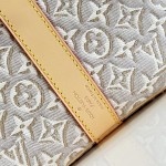 Louis Vuitton Keepall Bandoulière 45 M29670 Monogram Emblème linen cotton canvas travel bag