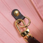 Louis Vuitton Neverfull MM N40598 Damier Ebene replica tote bag with leather trim and steel-tone hardware