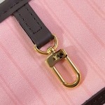 Louis Vuitton Neverfull MM N40598 Damier Ebene replica tote bag with leather trim and steel-tone hardware