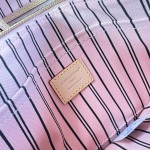 Louis Vuitton Neverfull MM M40366 Damier Ebene replica tote bag with leather trim and steel-tone hardware