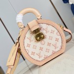  Louis Vuitton Boîte Chapeau PM M27961 Monogram Origine canvas bag with natural cowhide leather trim