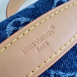 Louis Vuitton Rush M27640 Monogram floral denim belt bag with embroidered details and adjustable strap