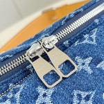 Louis Vuitton Rush M27640 Monogram floral denim belt bag with embroidered details and adjustable strap