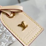 Louis Vuitton Diane M29795 Monogram Emblème jacquard replica shoulder bag with leather trim and adjustable strap