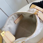  Louis Vuitton Side Trunk MM M2A145 Monogram Emblème jacquard canvas handbag with VVN trim and braided handle