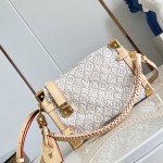  Louis Vuitton Side Trunk MM M2A145 Monogram Emblème jacquard canvas handbag with VVN trim and braided handle