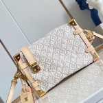  Louis Vuitton Side Trunk MM M2A145 Monogram Emblème jacquard canvas handbag with VVN trim and braided handle