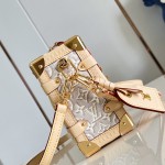  Louis Vuitton Side Trunk MM M2A145 Monogram Emblème jacquard canvas handbag with VVN trim and braided handle