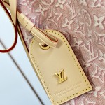 Louis Vuitton Noé M28714 Monogram Emblème jacquard shoulder bag with contrasting leather trim