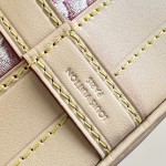 Louis Vuitton Noé M28714 Monogram Emblème jacquard shoulder bag with contrasting leather trim