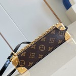 Louis Vuitton Vanity Pouch M29548 in Monogram and Monogram Reverse canvas with metal corners and removable chain