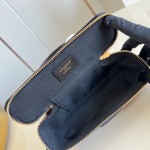 Louis Vuitton Vanity Pouch M29548 in Monogram and Monogram Reverse canvas with metal corners and removable chain