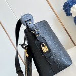 Louis Vuitton All In MM M29090 Monogram Empreinte leather bucket bag with polished clasp and name tag