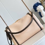 Louis Vuitton Express Medium M2A076 two-tone grained leather replica handbag with Monogram trim