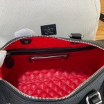Louis Vuitton-style Speedy P9 Bandoulière 30 M26177 black and red Monogram leather bag with removable strap
