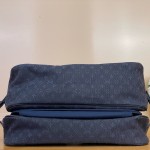Louis Vuitton-style Saumur Large Monogram canvas shoulder bag M42352 blue M42351 green and M42350 gray