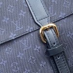 Louis Vuitton-style Saumur Large Monogram canvas shoulder bag M42352 blue M42351 green and M42350 gray