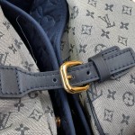 Louis Vuitton-style Saumur Large Monogram canvas shoulder bag M42352 blue M42351 green and M42350 gray