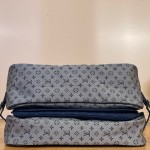 Louis Vuitton-style Saumur Large Monogram canvas shoulder bag M42352 blue M42351 green and M42350 gray