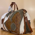 Louis Vuitton Keepall Bandoulière 50 M29190 Monogram Khaki floral travel duffle bag