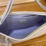 Louis Vuitton-style CarryAll East-West M2A369 white Monogram Empreinte XL bag with purple gradient interior