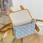 Louis Vuitton Satchel Mini M2A647 Denim Blue premium fabric crossbody bag