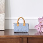 Louis Vuitton Nano Speedy M11212 denim mini handbag 16cm