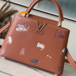 Louis Vuitton Capucines Mini Handbag from LV Travels With Series featuring Grace Coddington's Cat Illustration